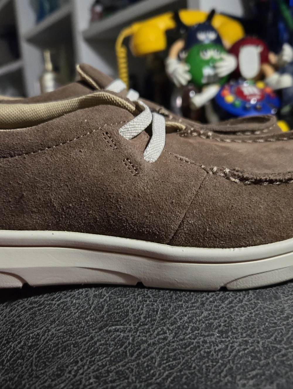 Ariat Kids Casual Suede Moc Toe Lace-Up Shoes in Brown Size 2